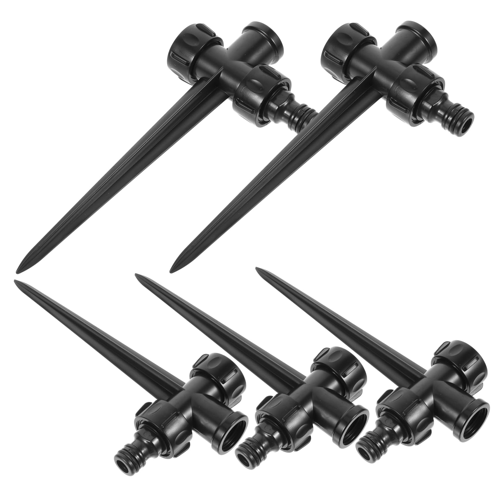 Toyvian 5 Set Sprinkler Rotante Automatico Dispositivi Di Irrigazione Delle Piante Fornitura Giardino Spruzzino Picchetto Per Irrigatore Multiuso Plastica Nero 5 Pezzi*5