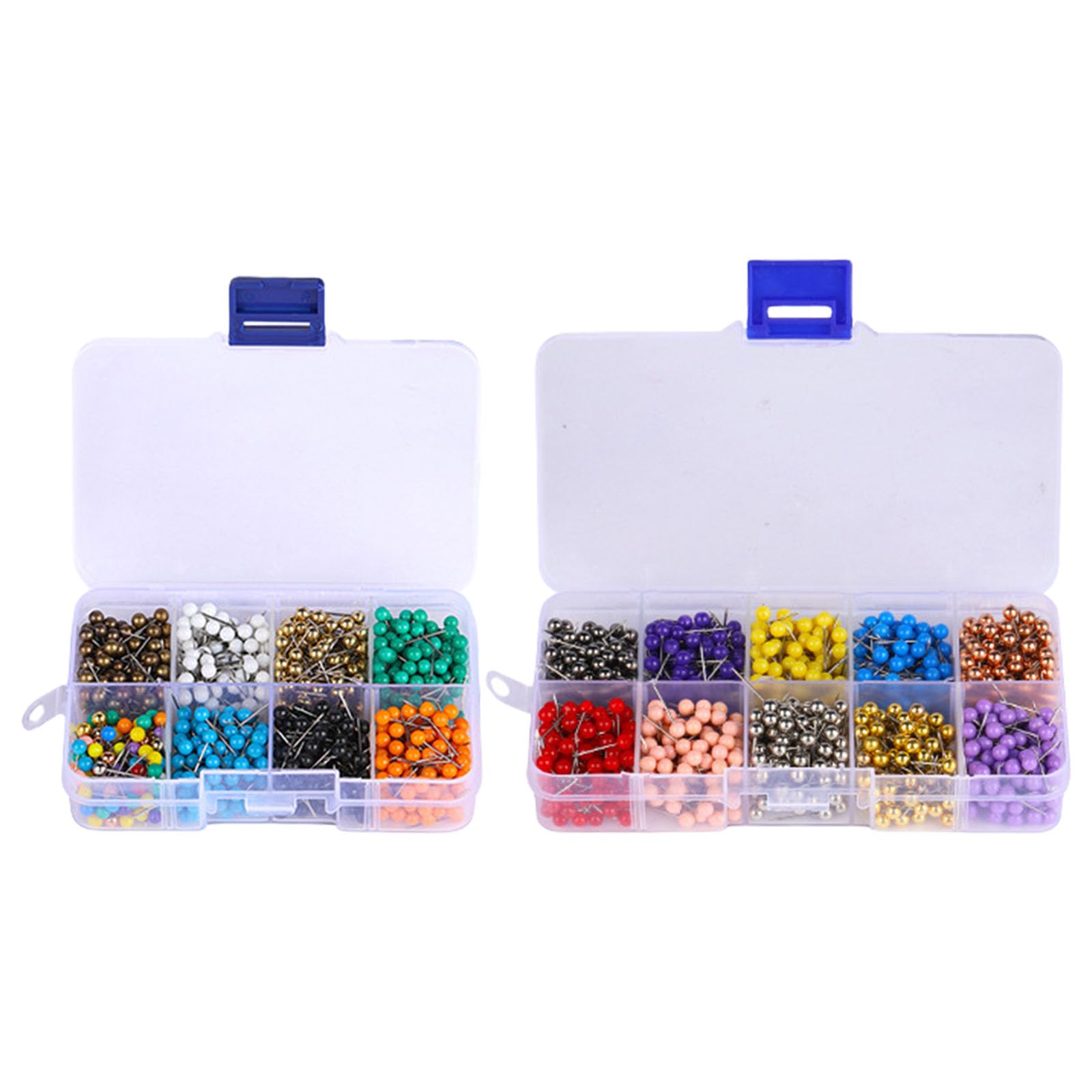 Ball-shape Push Pins 1800 / 510Pcs Assorted Color Cork Board Pin Bulletin Board Pin 4mm Dressmaking for Sewing Craft Round Head Thumbtacks