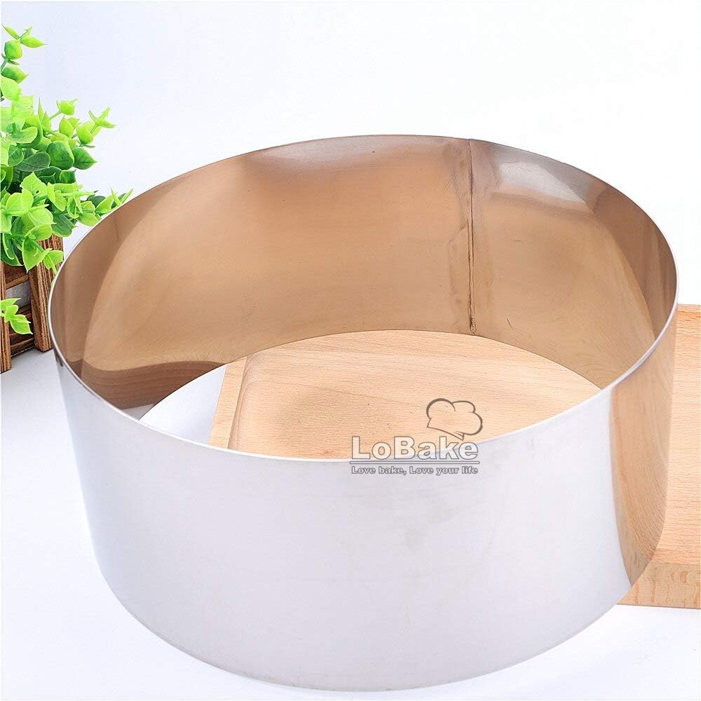 lobake 9 inches 10cm height round circle shape 304 stainless steel mousse cake ring mold layer birthday cake moulds DIY kitchen gadgets