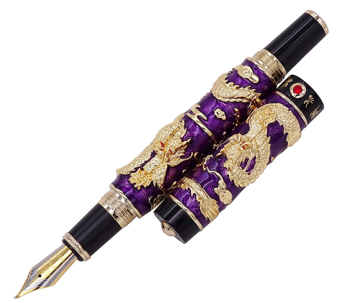 Amazon | Jinhao 中国ヴィンテージスタイル 七宝エナメル ハンドクラフ