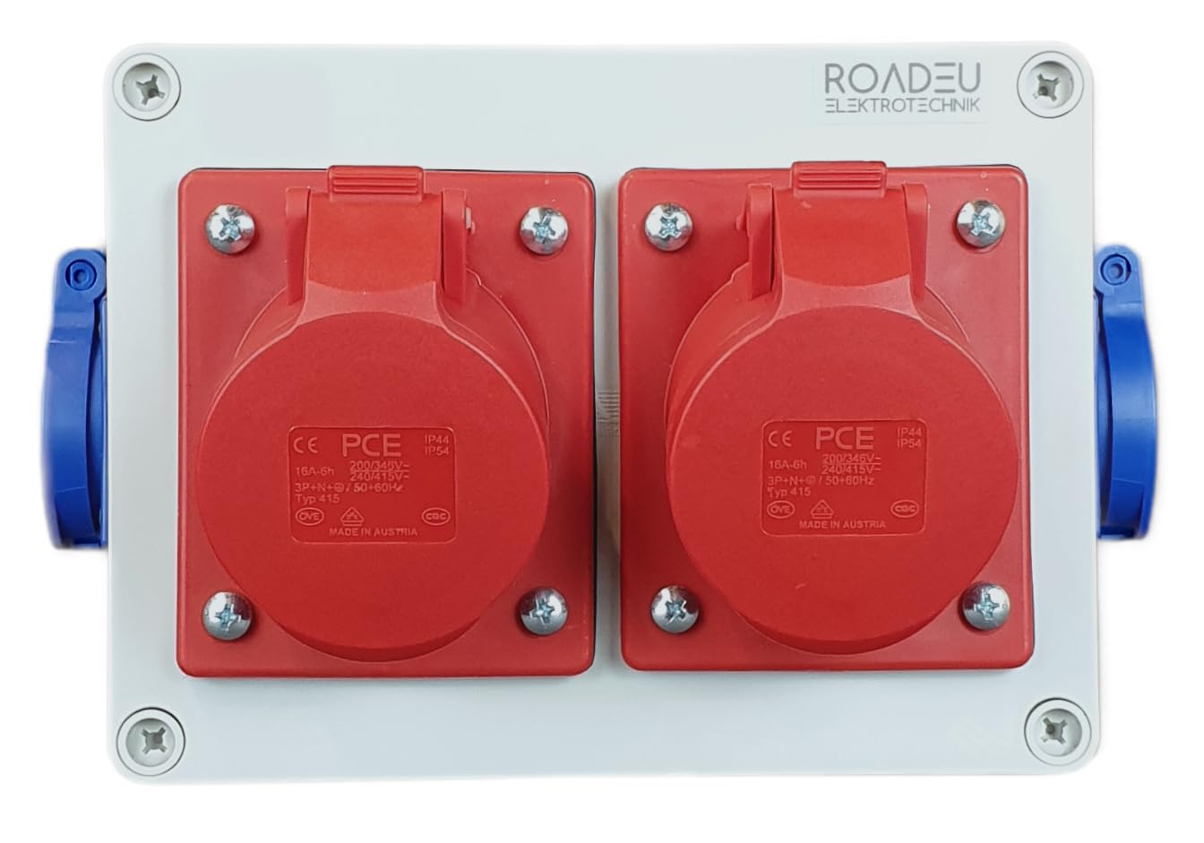 RoadEu Enchufes de Pared 2x Schuko 230V 2x CEE 16A Distribuidor de Corriente