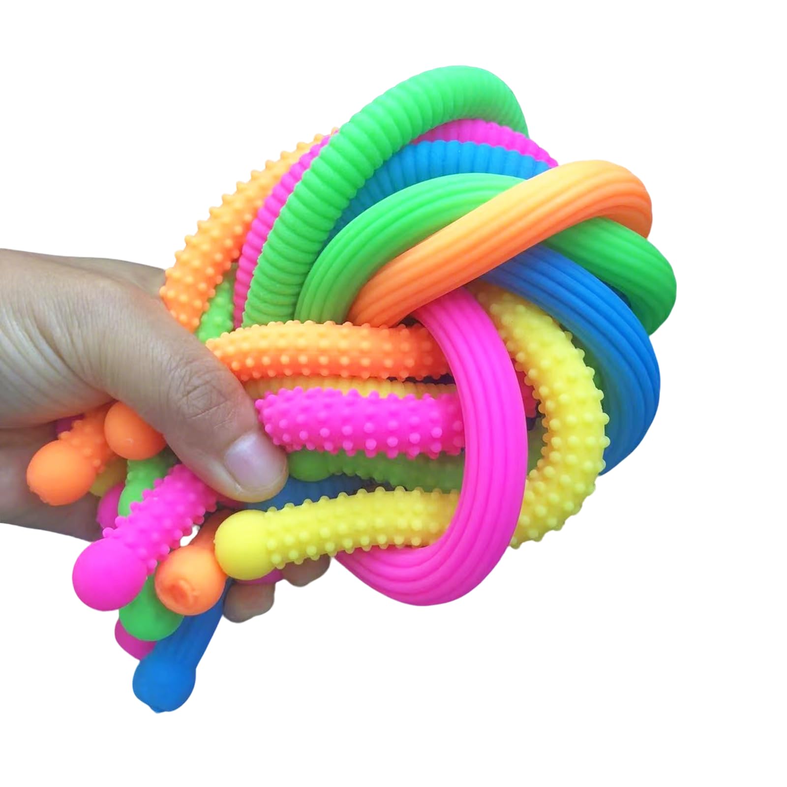 10 Pack Stretchy Noodle Fidget Toys for Kids & Adults – Colorful Sensory Fidget Noodles, Stress Relief Anxiety Calming Toys for Autism ADHD