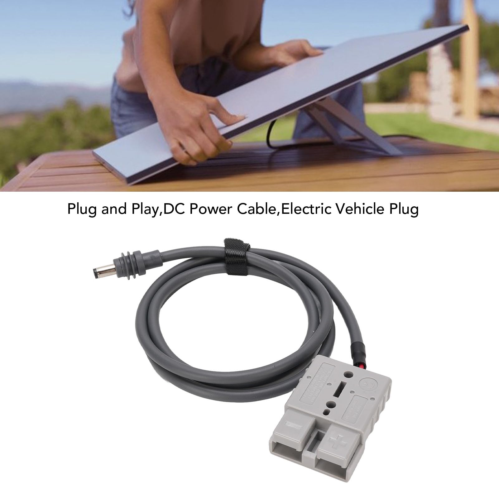 Kabel zasilający DC ze złączem Anderson 50A 600V do anteny satelitarnej, przedłużacz 18AWG PVC ABS 10 m / 32,8 ft, odporny na deszcz na zewnątrz (10 m)