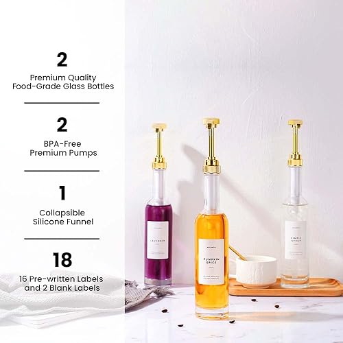 Miniatura 6 de Molimoli Dispensador de jarabe de café para barra de café, dispensador de bomba de café, dispensador de jarabe de café para barra de café,