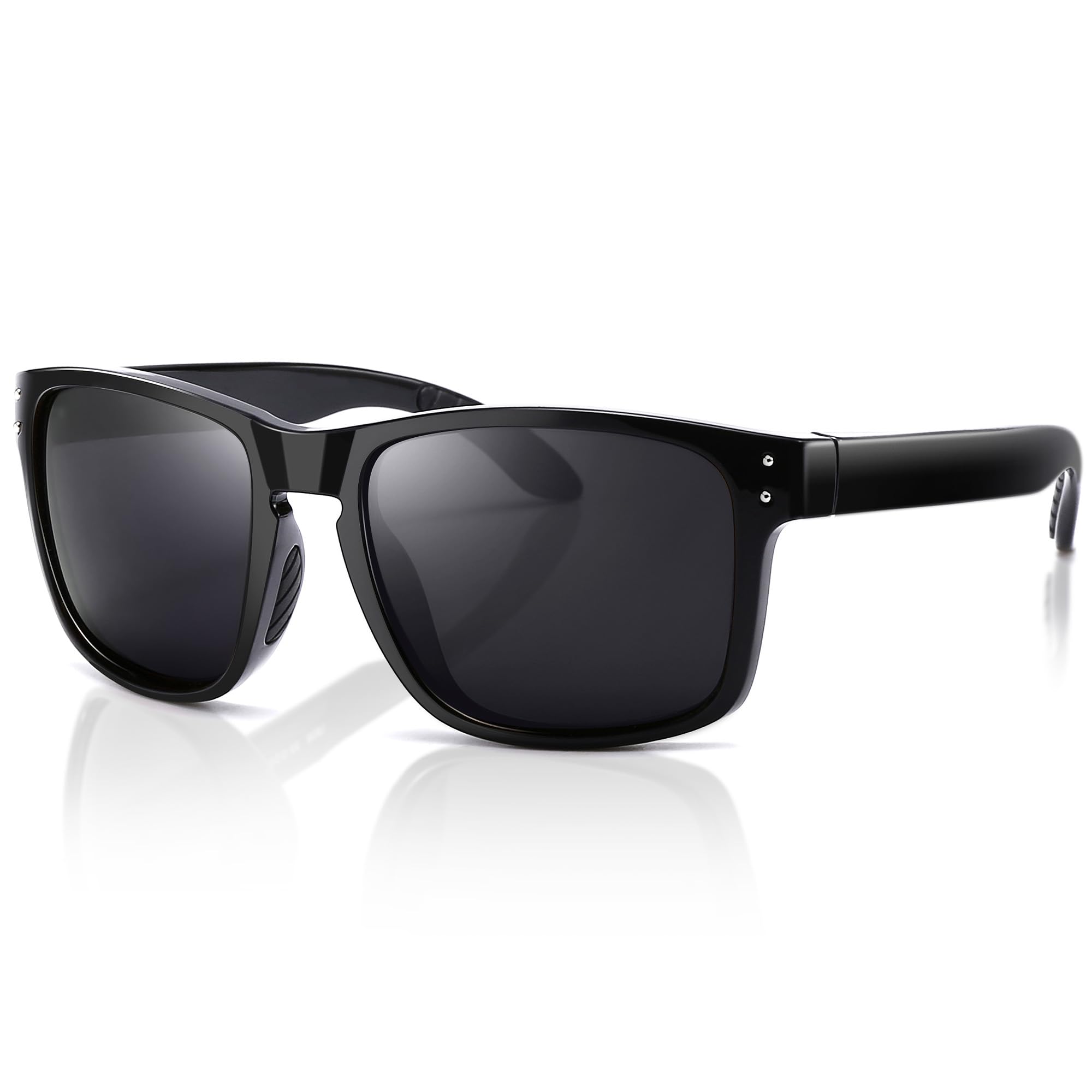 SUNGAIT No Bounce & Slip Leichte polarisierte Sonnenbrille passend für Männer Frauen Jugendliche Laufen Golf