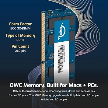 OWC 8GB Memory RAM Compatible with Synology DiskStation DS1522+ | 8GB PC4-21300 DDR4 2666MHz ECC Unbuff 1Rx8 CL19 260-pin SODIMM