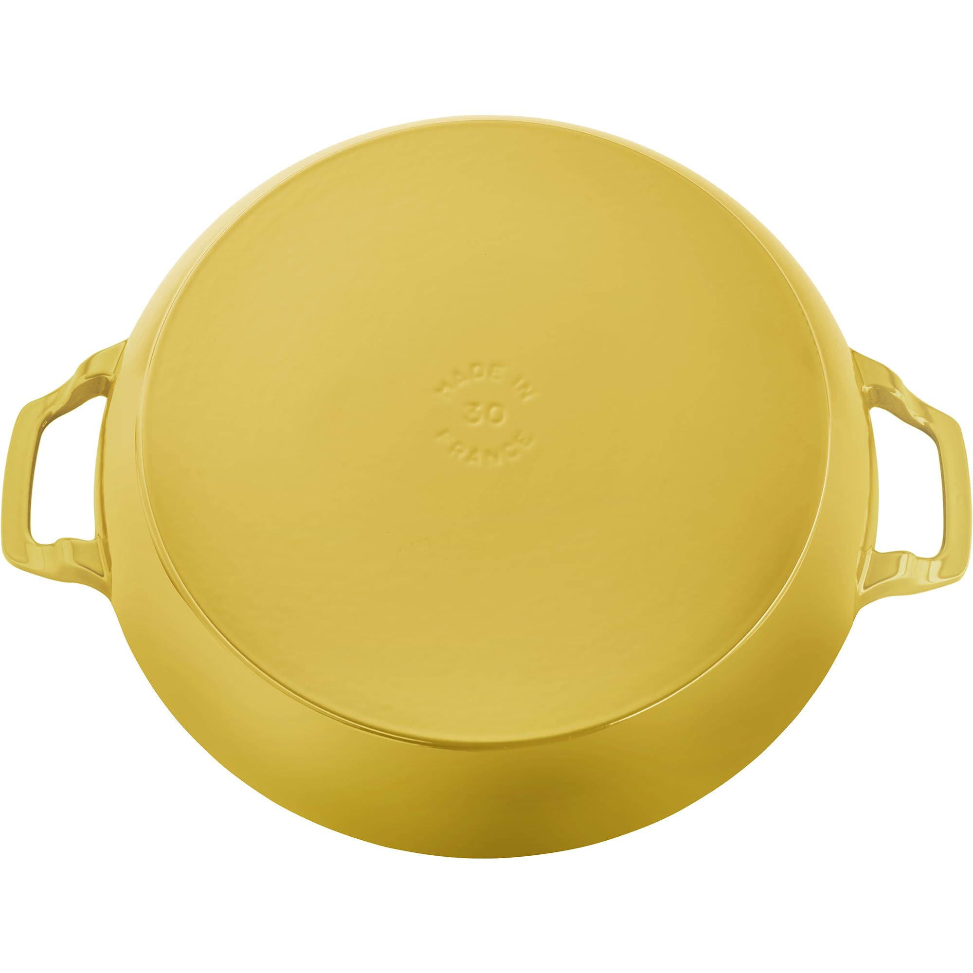 Staub Cacerola de hierro fundido de 3.5 cuartos con tapa de vidrio - Citron