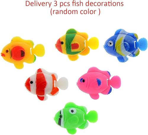 Miniatura 4 de Saim Decoración de tubo de camarón de cerámica para acuario, refugio de peces Betta cueva de cría con 3 decoraciones de peces para acuario de pecera