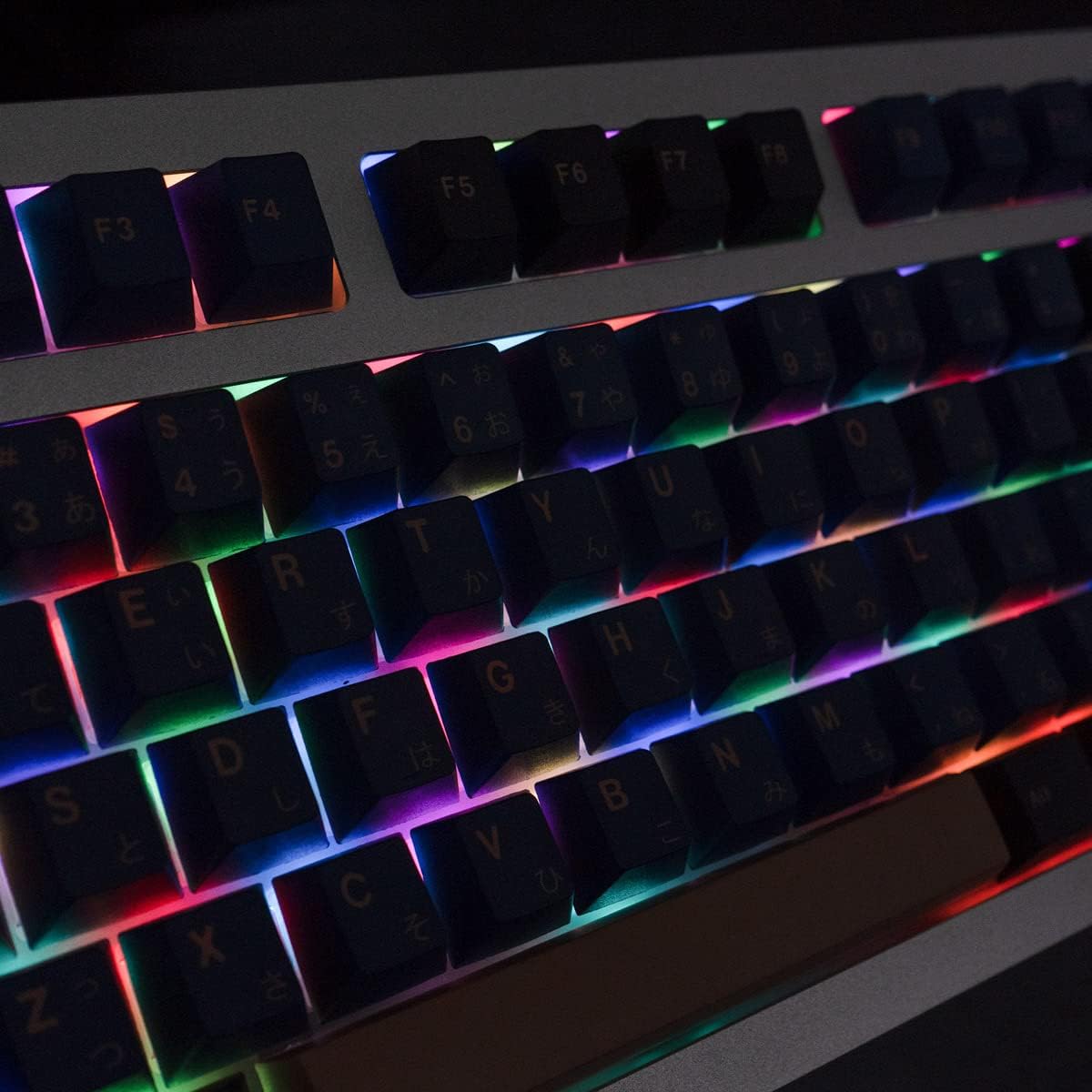 Blue Samurai Keycaps 129 Keys Cherry Profile Dye Sub PBT Keycap Set Japanese Key caps Fit for 61/64/87/104/108 Cherry Mx Switches Mechanical Keyboard