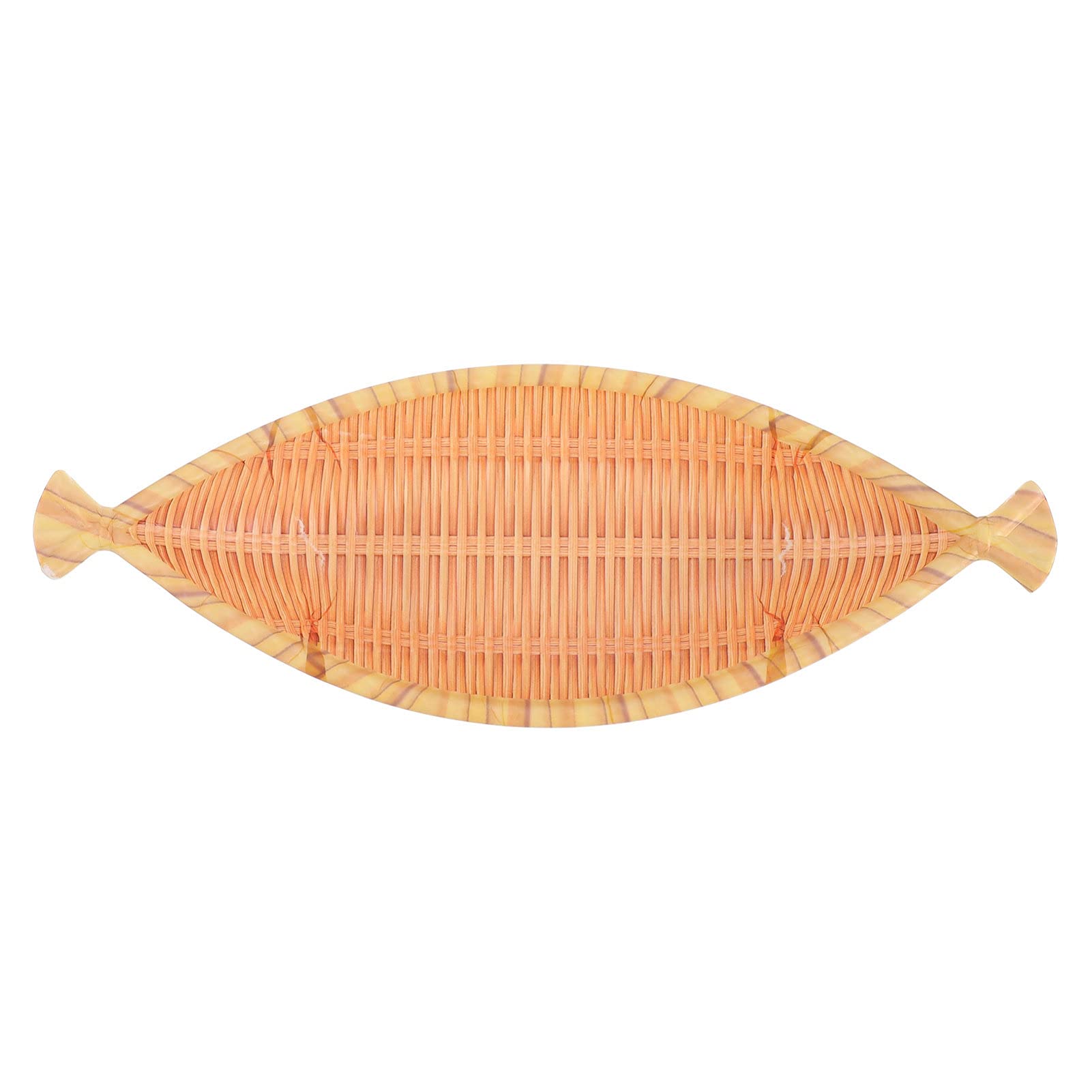 SOLUSTRE Decorative Basket Plastic Container Imitation Bamboo Woven Kitchen Tray Storage Holder