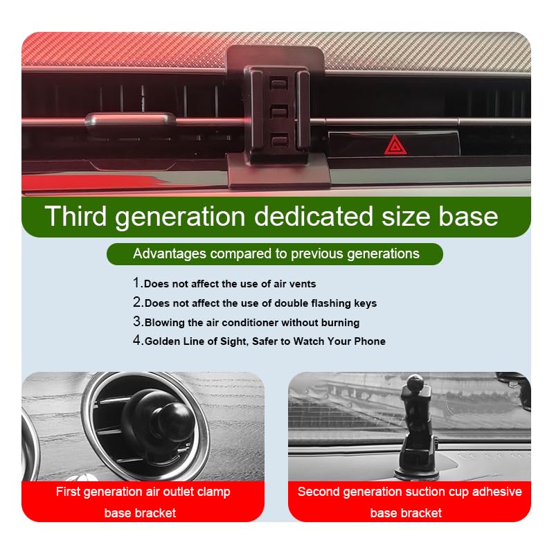 Car Phone Holder for Volkswagen Arteon Auto Accessories [Only for 2021-2023 VW Arteon] [Auto Lock Hands Free Cell Phone Mount Car fits for iPhone & All Smartphones]