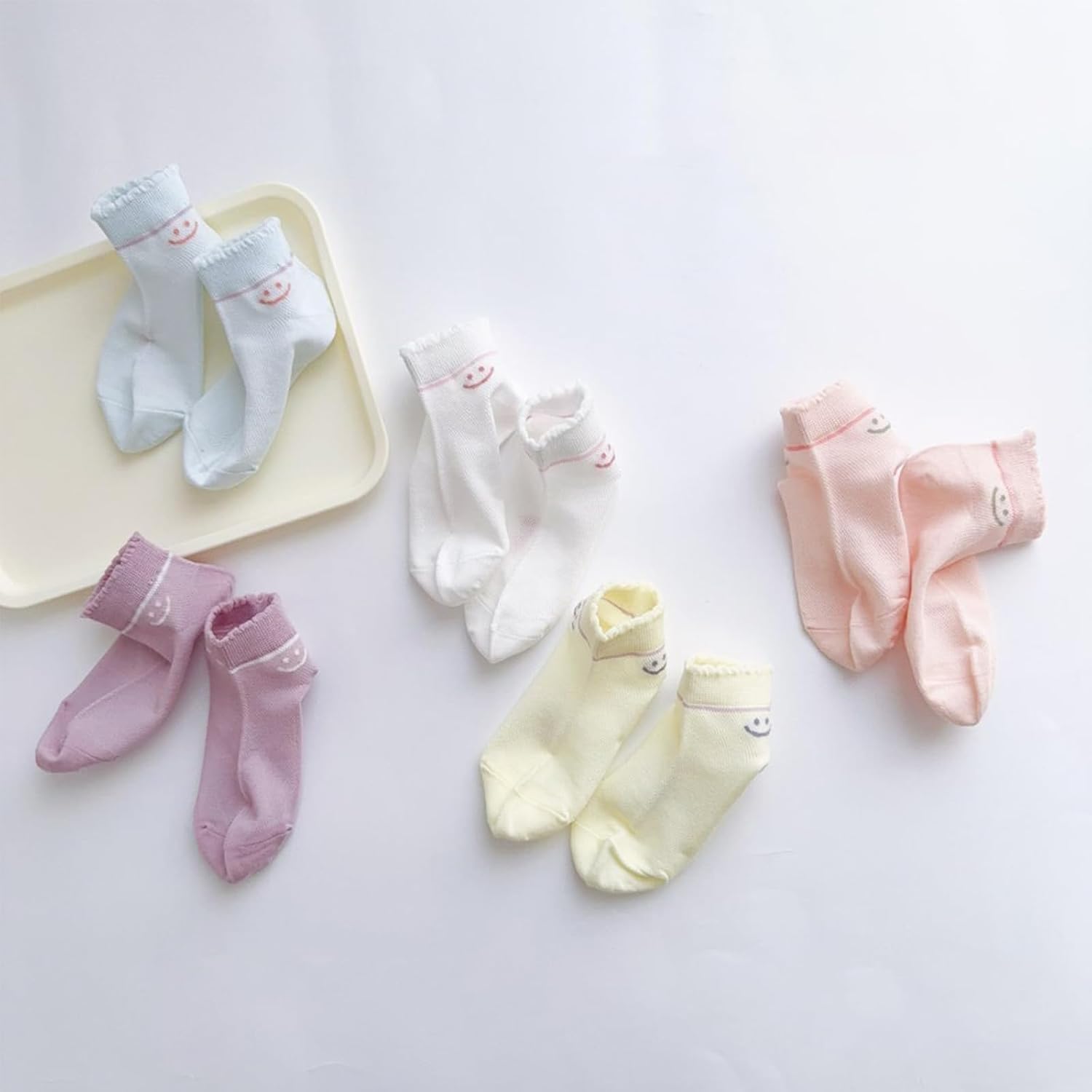 Toddler Ruffle Socks for Girls Mesh Thin Cute Cotton No Show Frilly Dress Low Cut Socks Kid，5 Pairs