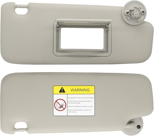 Miniatura 5 de NHILES Reemplazo de visera solar del lado derecho del pasajero compatible con Chevy Sonic 2012-2019 Spark 2013-2016 Color Gris