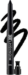 RENEE Midnight XXL Kajal | Black Kohl Pencil with Built-in Sharpener | Waterproof, Smudge-proof, 24Hr Long-Lasting | Ultr Price In India