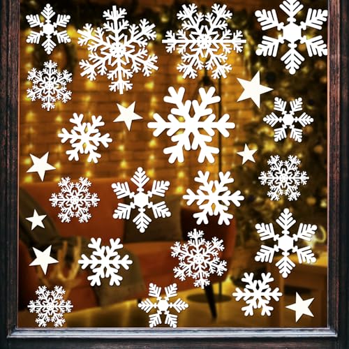 Alintor Weihnachtsdeko Innen, 250 Stk Fensterbilder Weihnachten, Pvc...