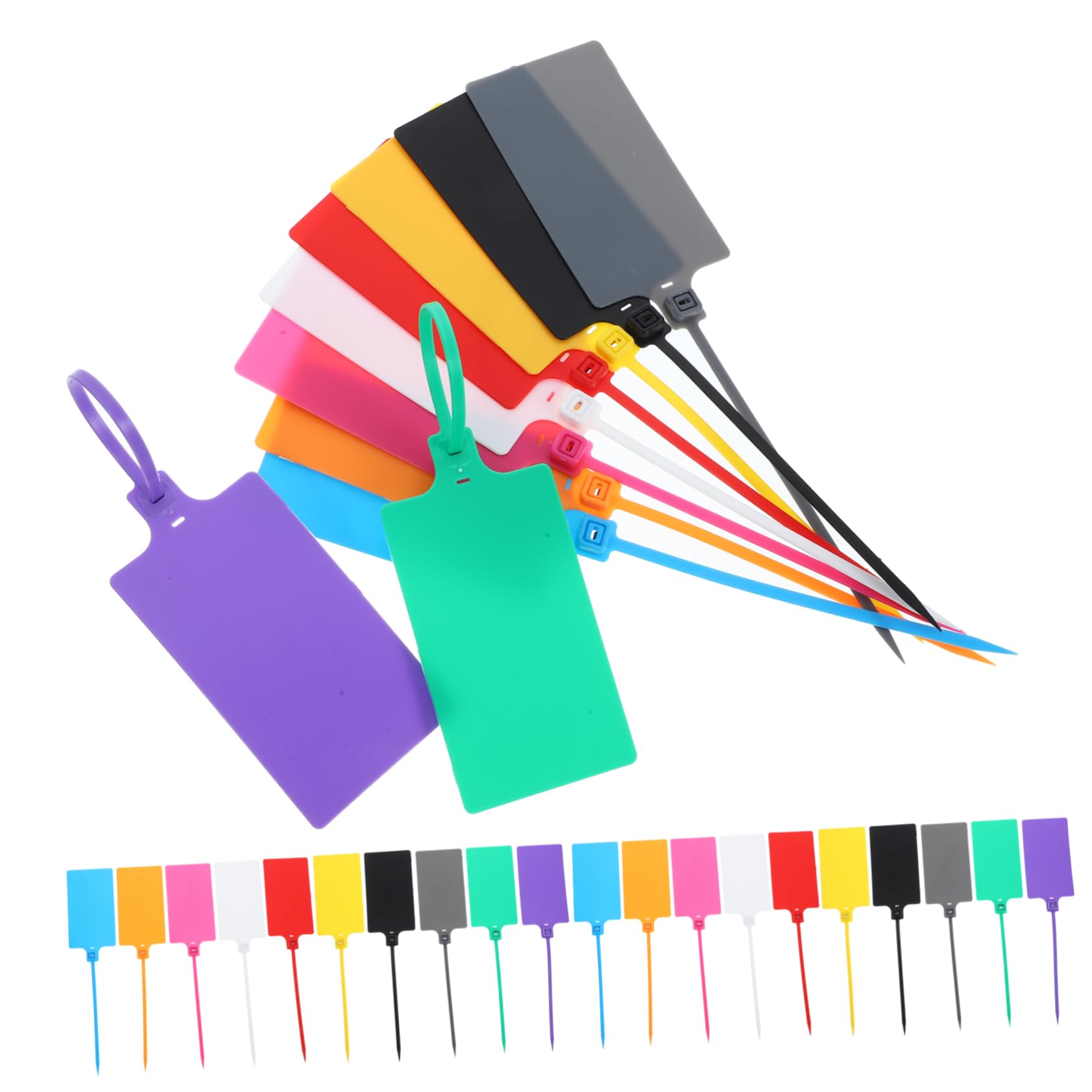PRETYZOOM 100pcs Logistics Tag Hanger Tags for Shipping Handling Colorfast Labels for Cable Luggage Labeling