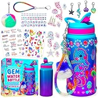 PURPLE LADYBUG Decorate Your Own Water Bottle Craft Kits for Kids - Unicorn Gifts for Girls, 6 Year Old Girl Gifts, Girls Birthday Presents, Arts and Crafts for Kids Ages 5-12, Back to School Gift