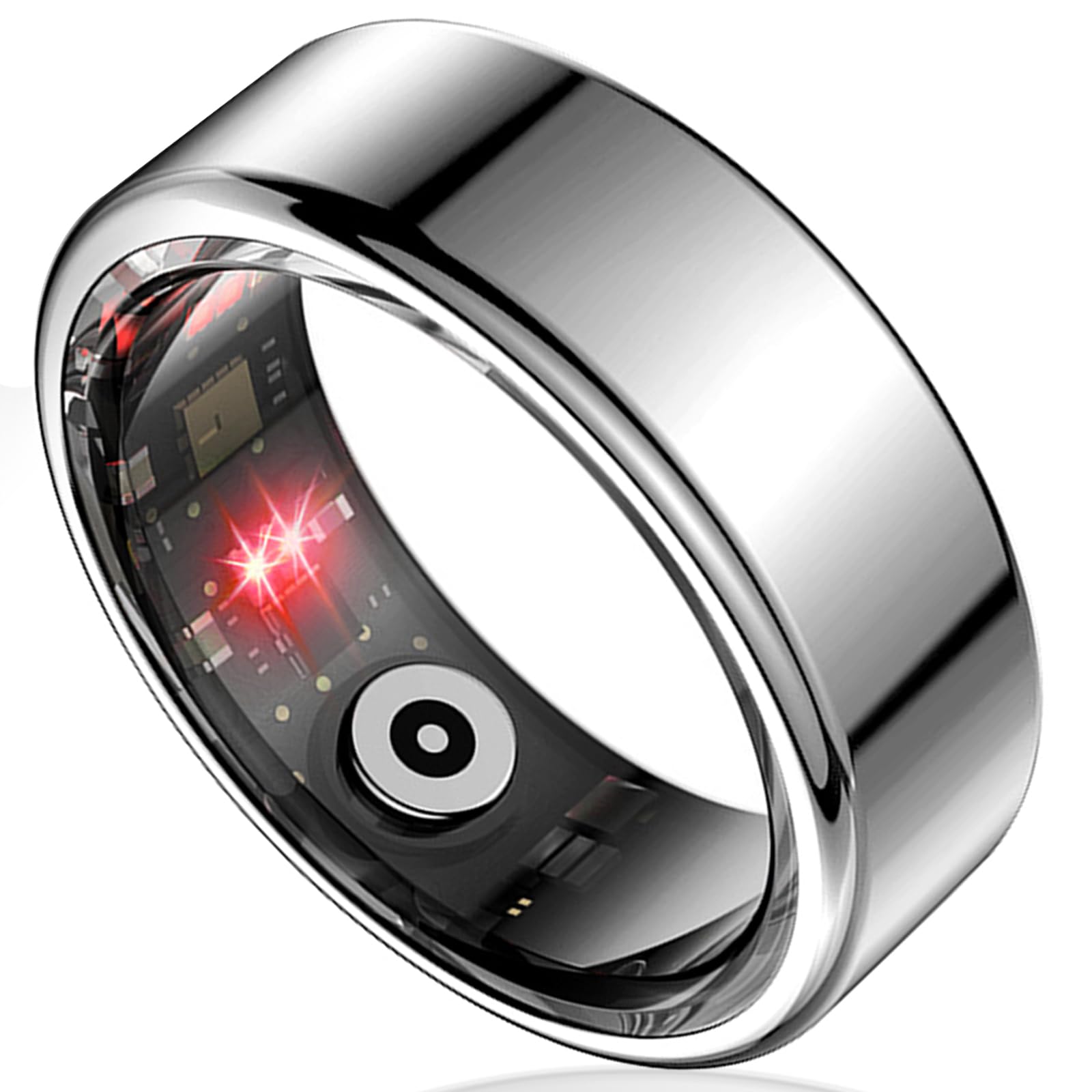 Kuxlagz Titanium Alloy Smart Ring - Heart Rate, Blood Oxygen, Sleep, Fitness Tracker - Exercise Wearable - Battery Life up to 15 Days - No