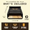 WildYard Wooden Outdoor Bat Box - Single-Chamber Black - Bug Deterrent for Garden - Preassembled Easy Hang for Gardening - Weatherproof Wood for Outdoor Garden Ornaments