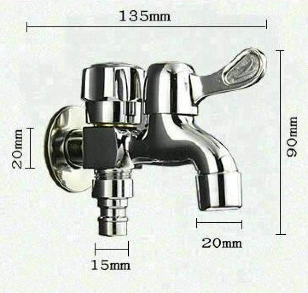 Harpoon Waschmaschinen-Armatur Aus Messing – Wandmontage, Einzelgriff, Chrom, 15 Cm Auslauf