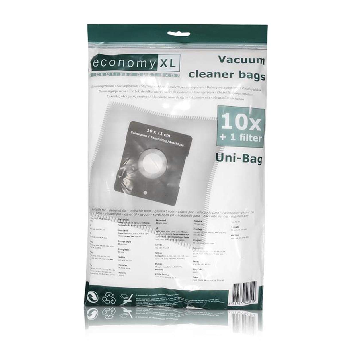 10 Staubsaugerbeutel für Hanseatic Premium Line Dual-Power