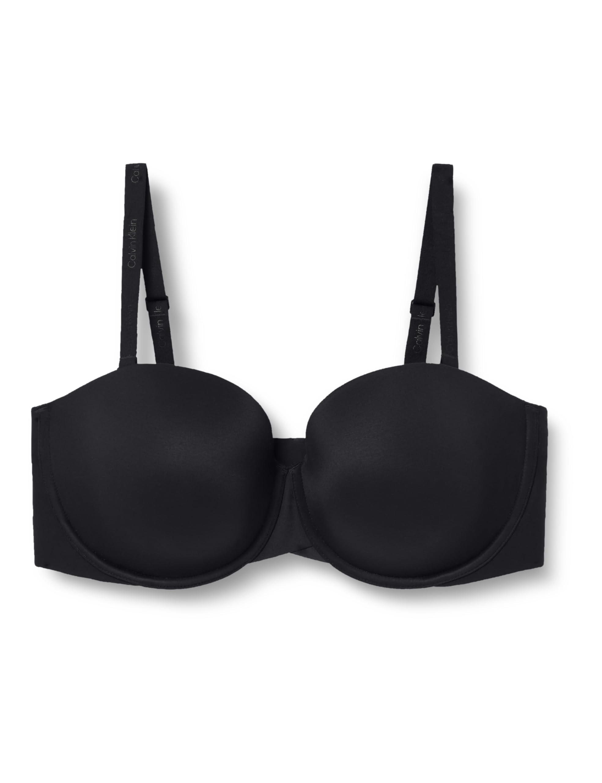 Calvin Klein Women’s Lightly Lined Strapless Bra with Stretch, Black (Black), 36DD