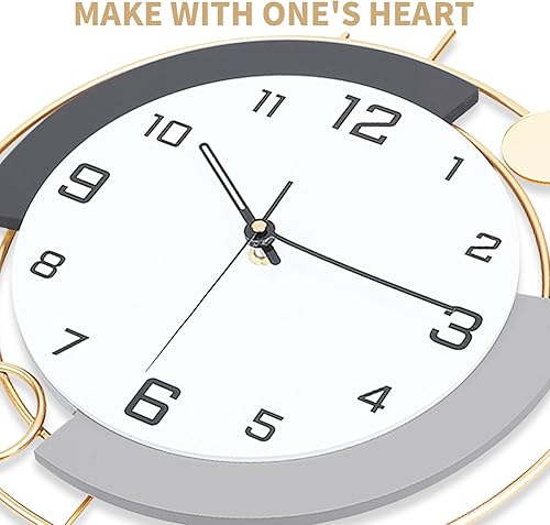 Miniatura 2 de Reloj de pared decorativo con péndulo, cuarzo de calidad silenciosa, funciona con pilas, reloj de pared grande para sala de estar, cocina, hogar,