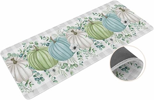 Vista 379 de Tapete de Feliz Navidad, tapete antideslizante para puerta delantera, baño, cocina, dormitorio, patio, entrada, 16 x 24 pulgadas, rojo, negro y verde