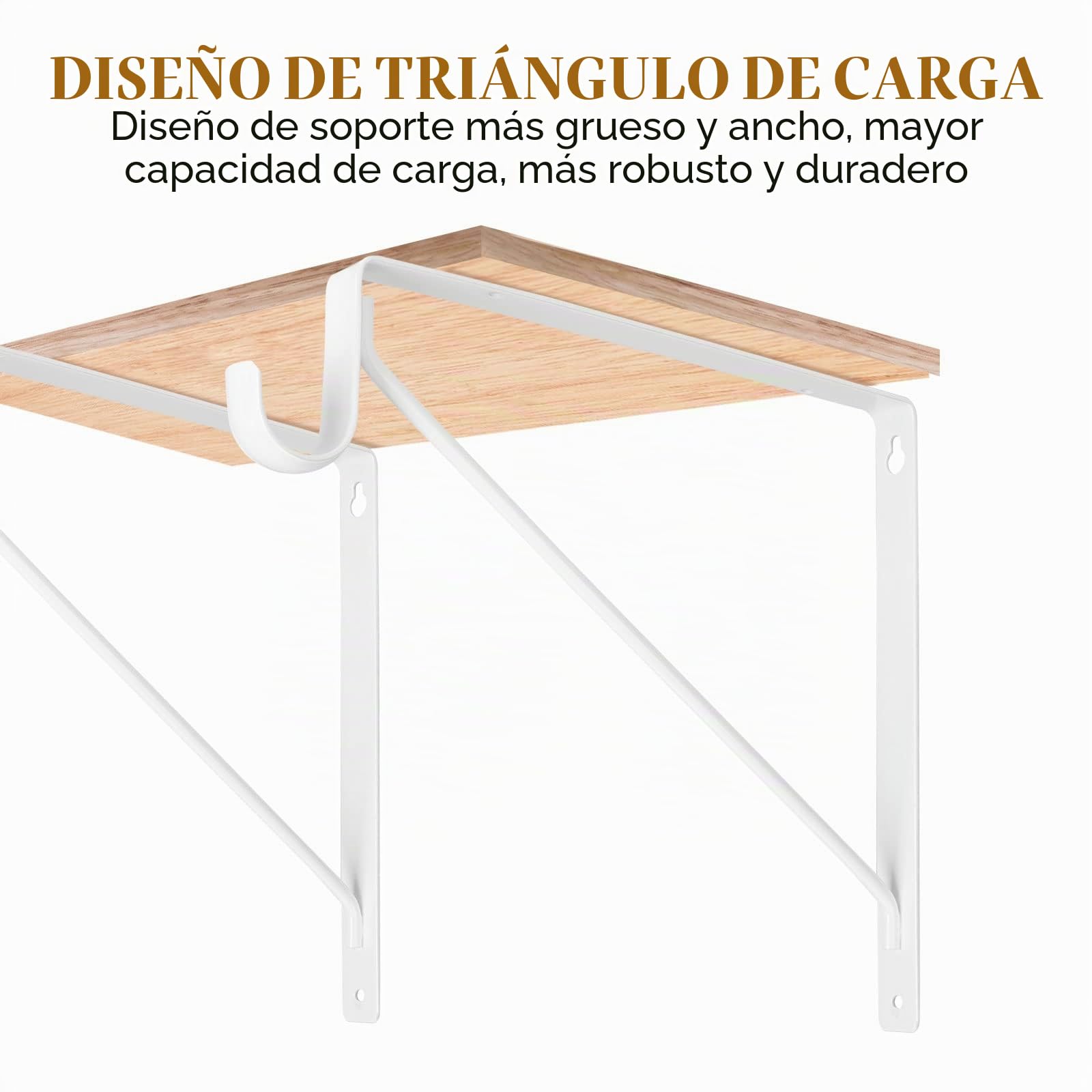 Holdware Paquete de 4 soportes resistentes para barra de armario de 11 x 10.2 x 1 pulgadas, ganchos de soporte para estante de barra de armario, estantes montados en la pared y soportes de barra con