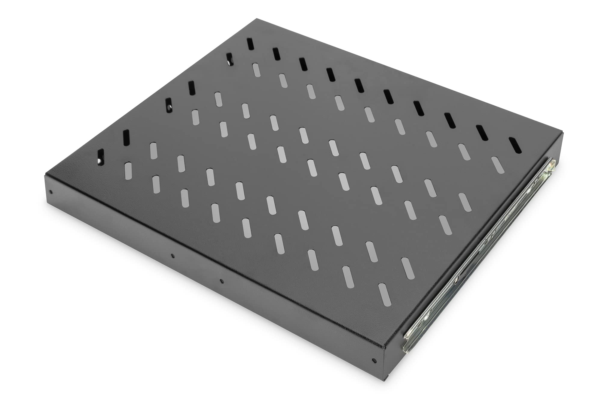 DIGITUS Etagère 1U extractible 345 mm Noir pour Armoire réseau