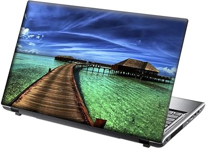 TaylorHe 15.6 Inch 15 Inch Laptop Skin Vinyl Decal With Colorful Patterns And Leather Effect Laminate MADE IN England Colourful Clouds