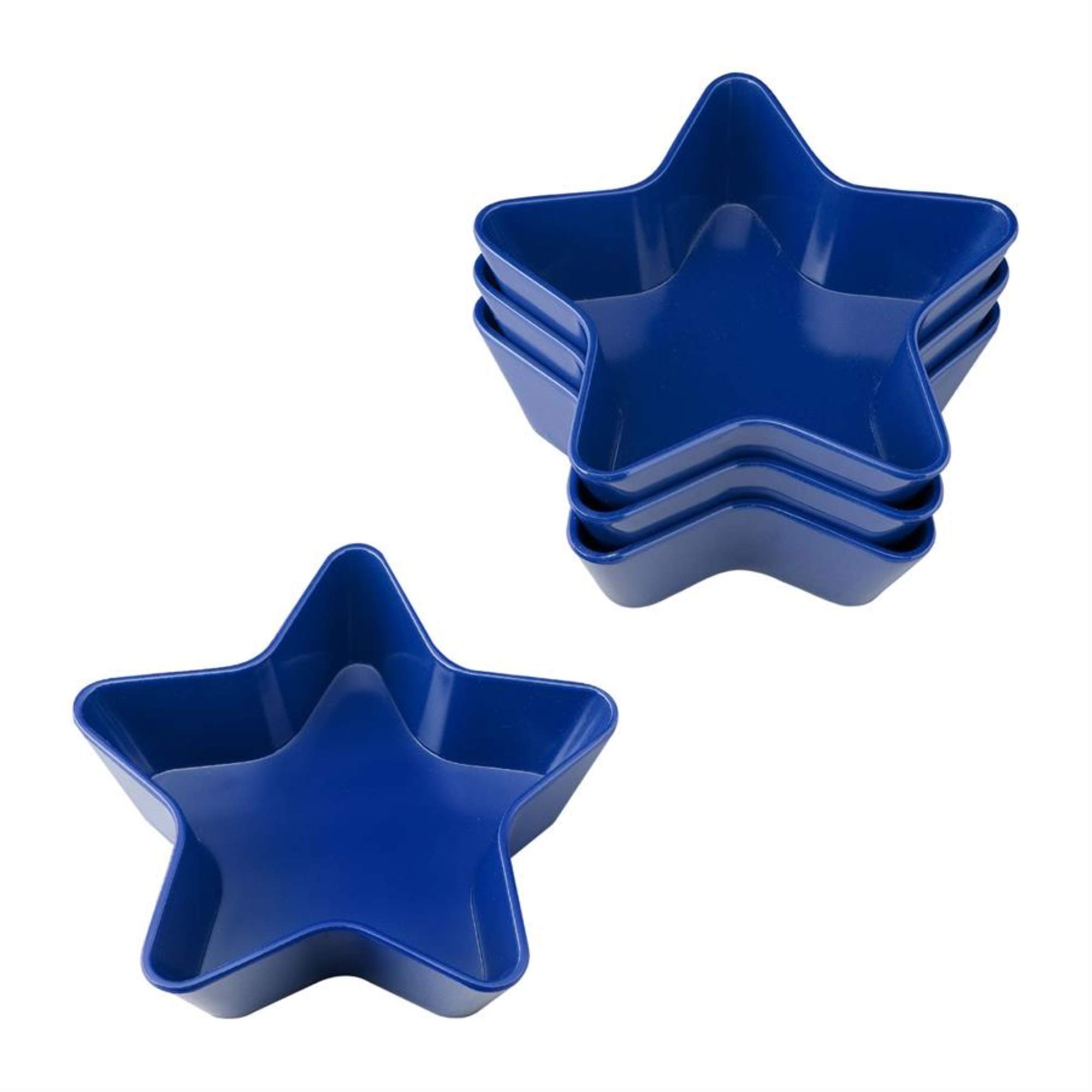 Supreme Housewares458, Blue Gourmet Art 4-Piece Patriotic Star Melamine 5 1/2-inch Bowl