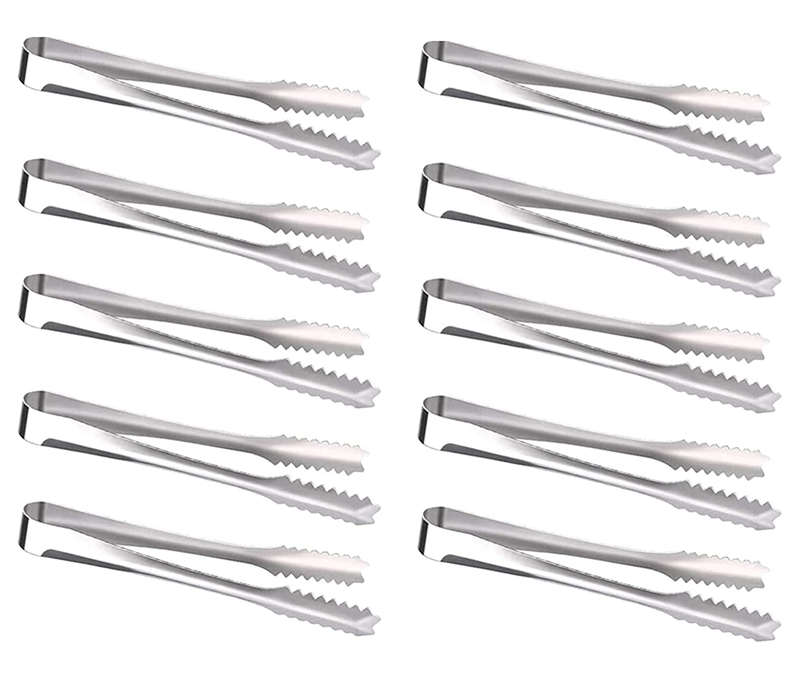 Set 10 Pinze Acciaio Inox Per Zucchero E Ghiaccio - Per Bar, Feste, Cucina E Buffet - Foto 5