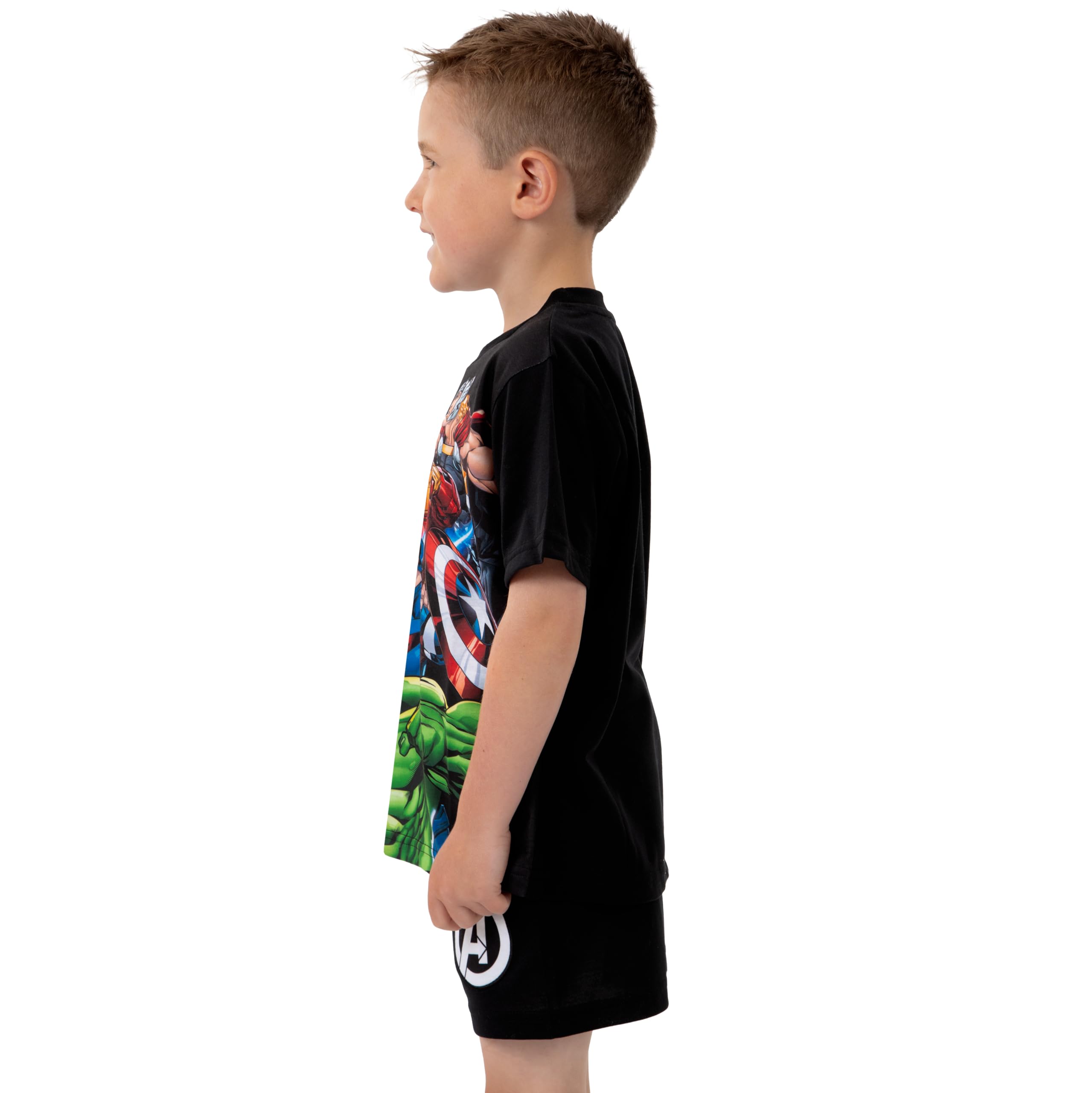 Marvel Pyjama Avengers, Pyjama Garçon Été avec Thor, Captain America, Hulk Et Iron Man, Ensemble De Nuit Court Enfant