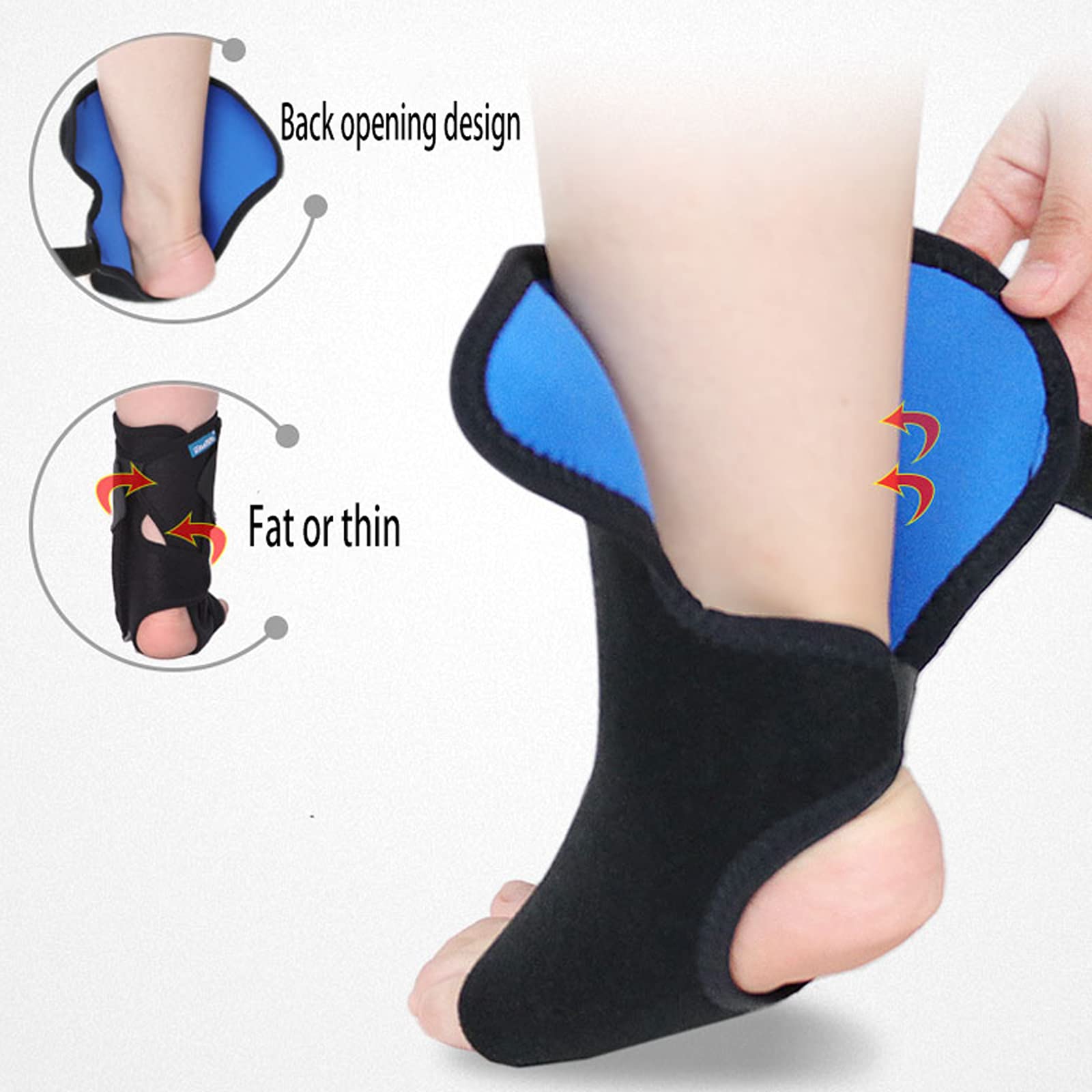 Tobillera Soporte de Tobillo para Mujeres y Hombres Descarga Ajustable Forro Transpirable Cordones Soporte de Tobillo Estabilizador de Soporte para Fractura de esguince,Blue,XL