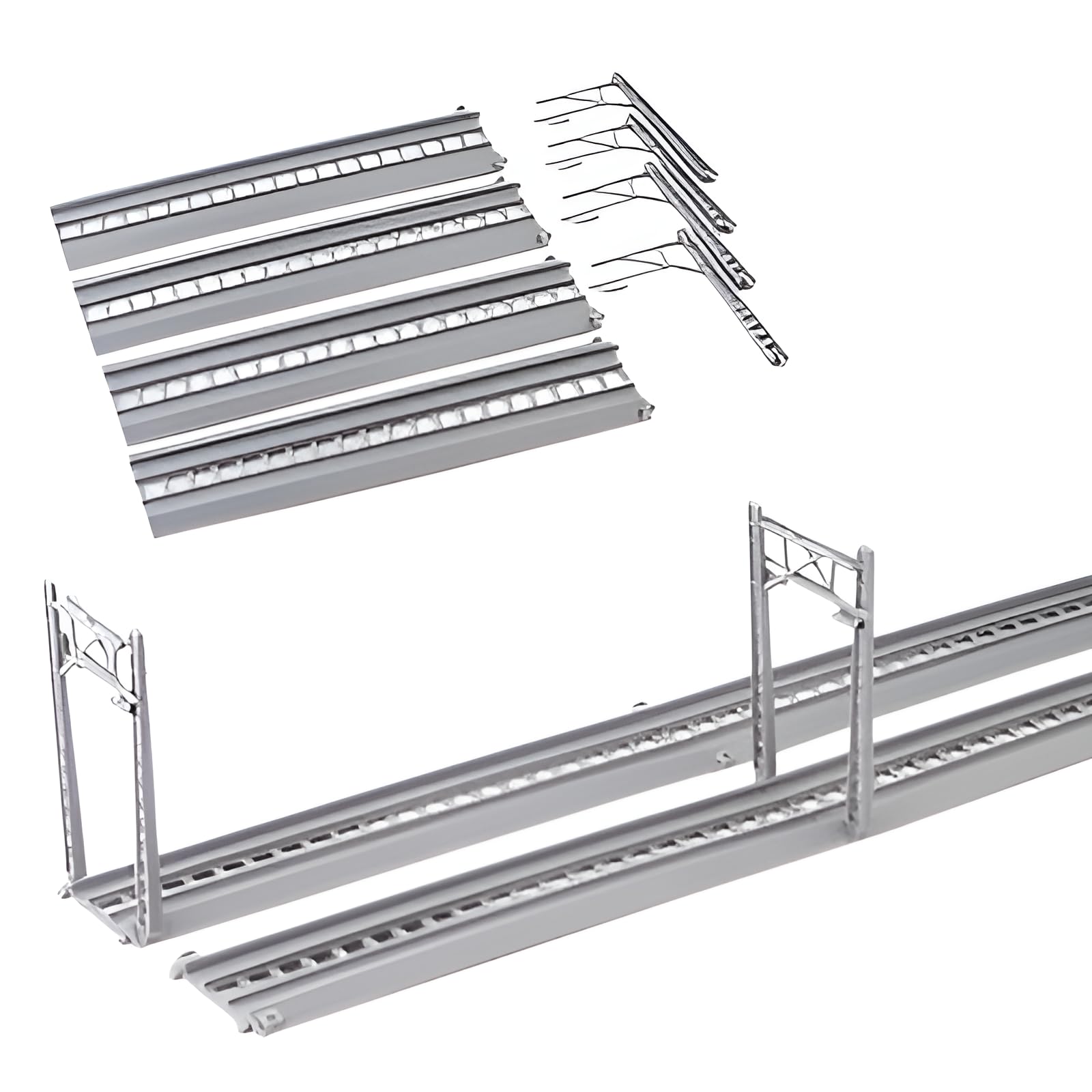 Qiukala Train Toy Set 1:120 Scale Connectable Rail Educational Kids Toy