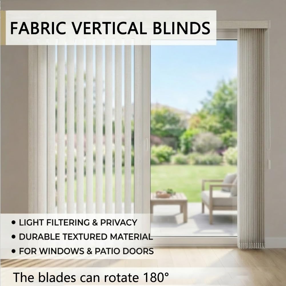 Tende Verticali A Lamelle Scorrevoli, Tende Verticale Oscurante In Tessuto Per Isolamento Termico E Privacy, Veneziane Da Per Interno Per Camera Soggiorno E Porta(W80cm*H140cm)