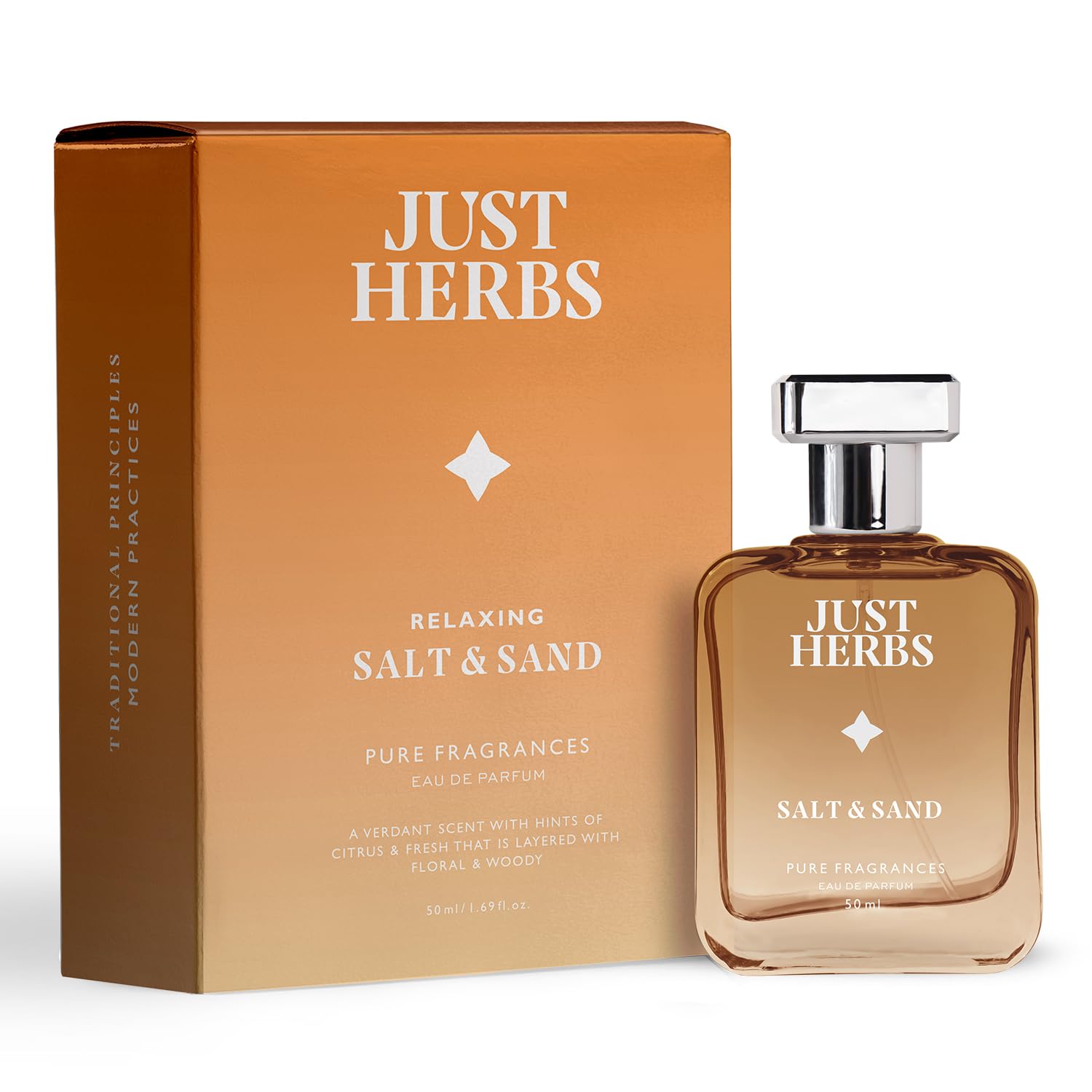 Just Herbs Relaxing Salt & Sand EDP Perfume for Men and Women 50ml, Long Lasting Eau Da Parfum Fragrance Unisex Body Spray-image-12