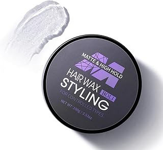 BOLI Hair Styling Wax for Men, All Day Strong Hold Gel, Texturizing & Matte Finish, Styling Pomade for Medium, Thick, Straight, or Wavy Hair (100g)