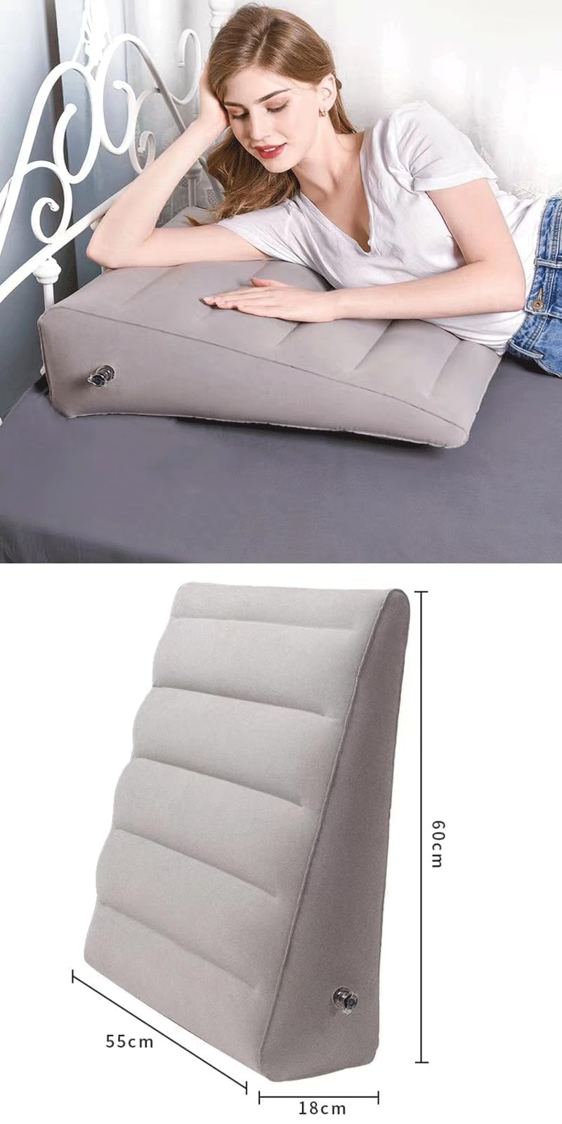 Cuscino gonfiabile per divano,Cuscino a cuneo,Cuscino triangolare,Cuscino gonfiabile portatile,Cuscino triangolare gonfiabile,Cuscinetto a cuneo,Ridurre la contropressione,cuscino a forma di cuneo
