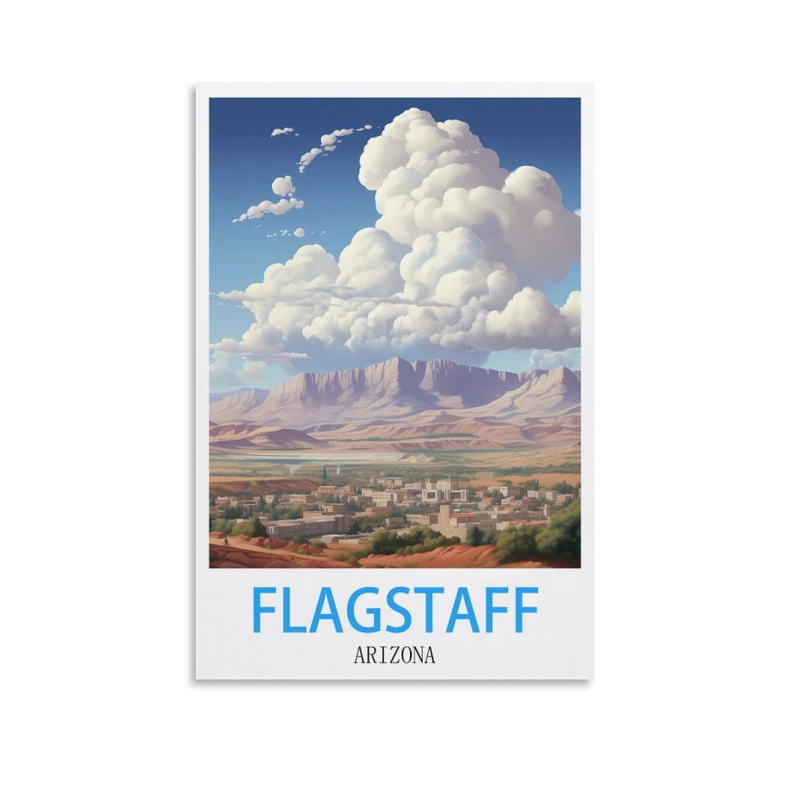 Metal Tin Sign Flagstaff Arizonas Wall Art Vintage Decor for Man Cave Garages Home Bedroom Retro Decor 15x30cm
