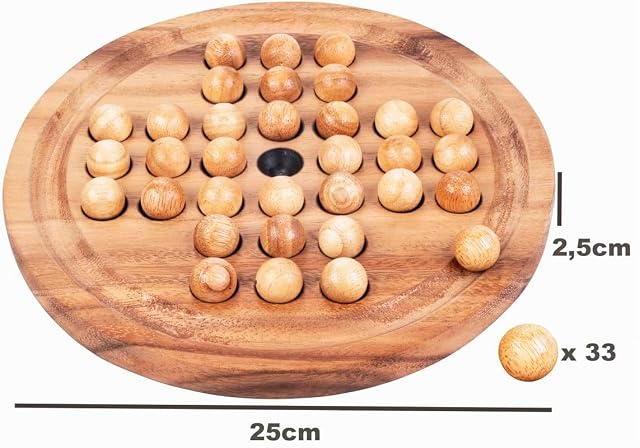 Foto 2 de 5 de Engelhart 350470 - Juego de Solitario de Madera, 33 Bolas, Talla L, a Partir de 6 años