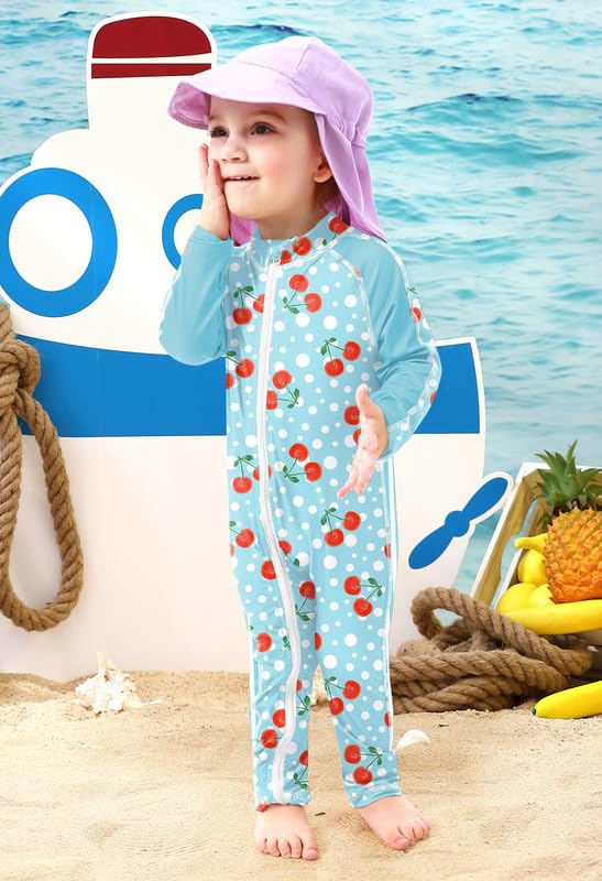 BesserBay Baby Rashguard UPF 50+ - Bañador de manga larga con cremallera (0-36 meses)