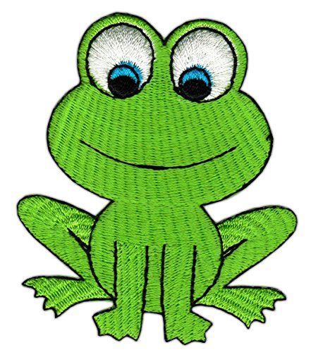 Preisvergleich Produktbild Patch Aufnäher Bügelbild Frosch Grün