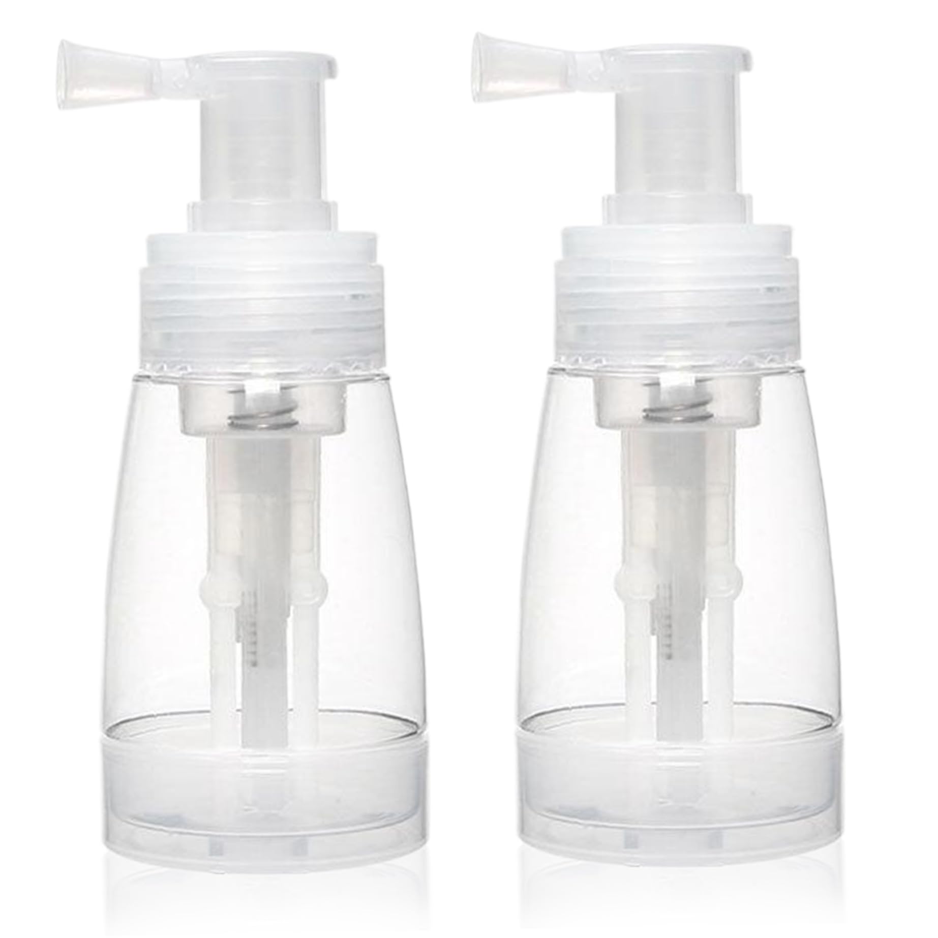 Lot de 2 flacons pulvérisateurs de poudre distributeur de poudre portable de 180 ml avec buse convergente distribution uniforme de la poudre en spray pour poudre pour bébé poudre pour le corps