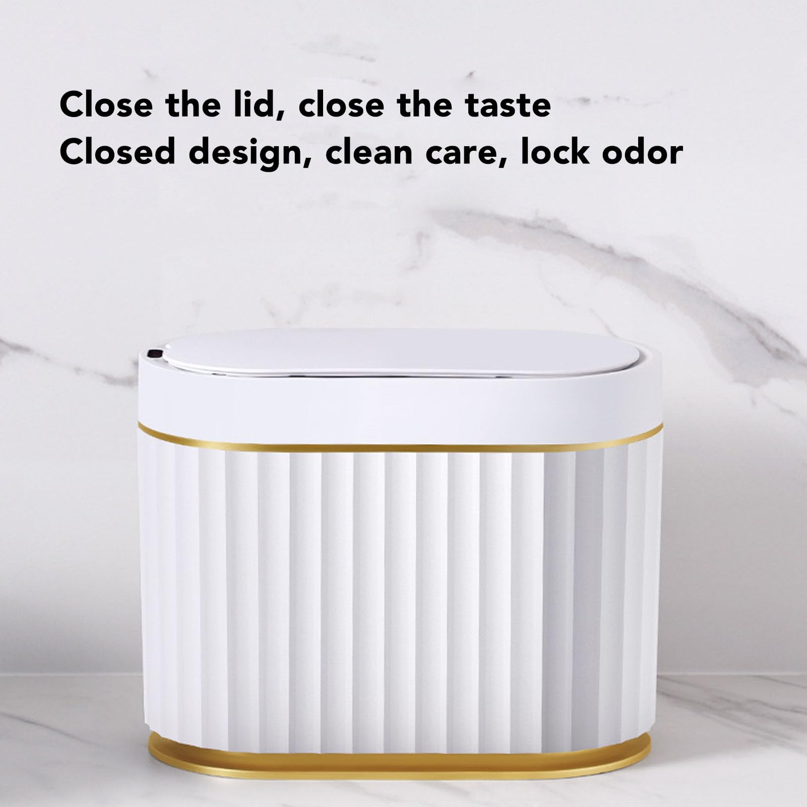 Pattumiera Intelligente Sottile Con Sensore, 26x20x14 Cm, Impermeabile IPX5, Per Cucina E Bagno