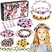 Vamei Blumenkranz Bastelset für Kinder Mädchen DIY Haarreif Blumen Basteln Haarschmuck Selber Machen Blumengirlande Blumen Haarband Hochzeit Geburtstag Party Mitgebsel