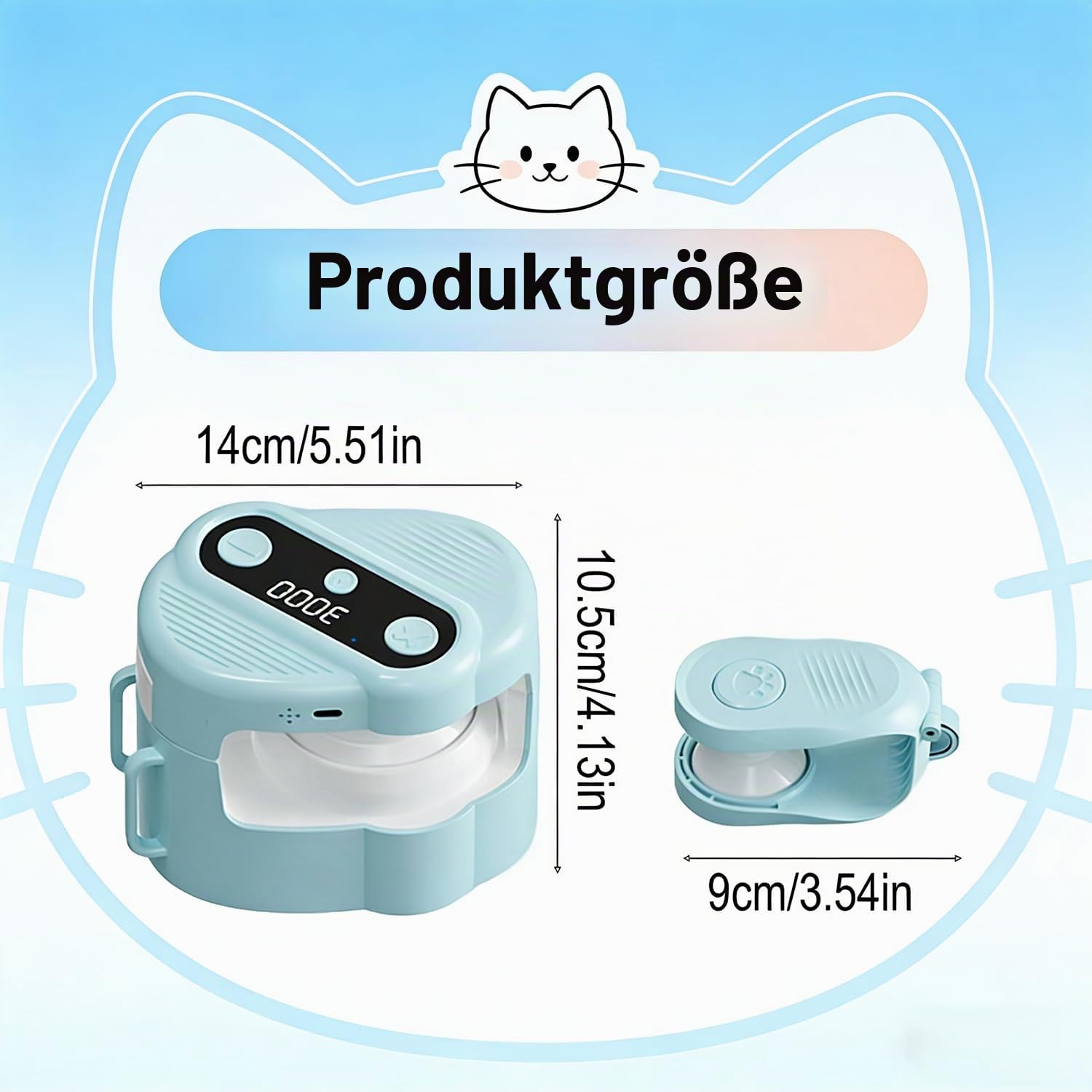 Katzenspielzeug Elektrisch, Laufband, Automatisch / ferngesteuertes für Katzen, Auto- und manuellen Modi,USB Wiederaufladbarer Interaktives Katzenspielzeug Simuliertes Katzenjagdspielzeug (Blau)