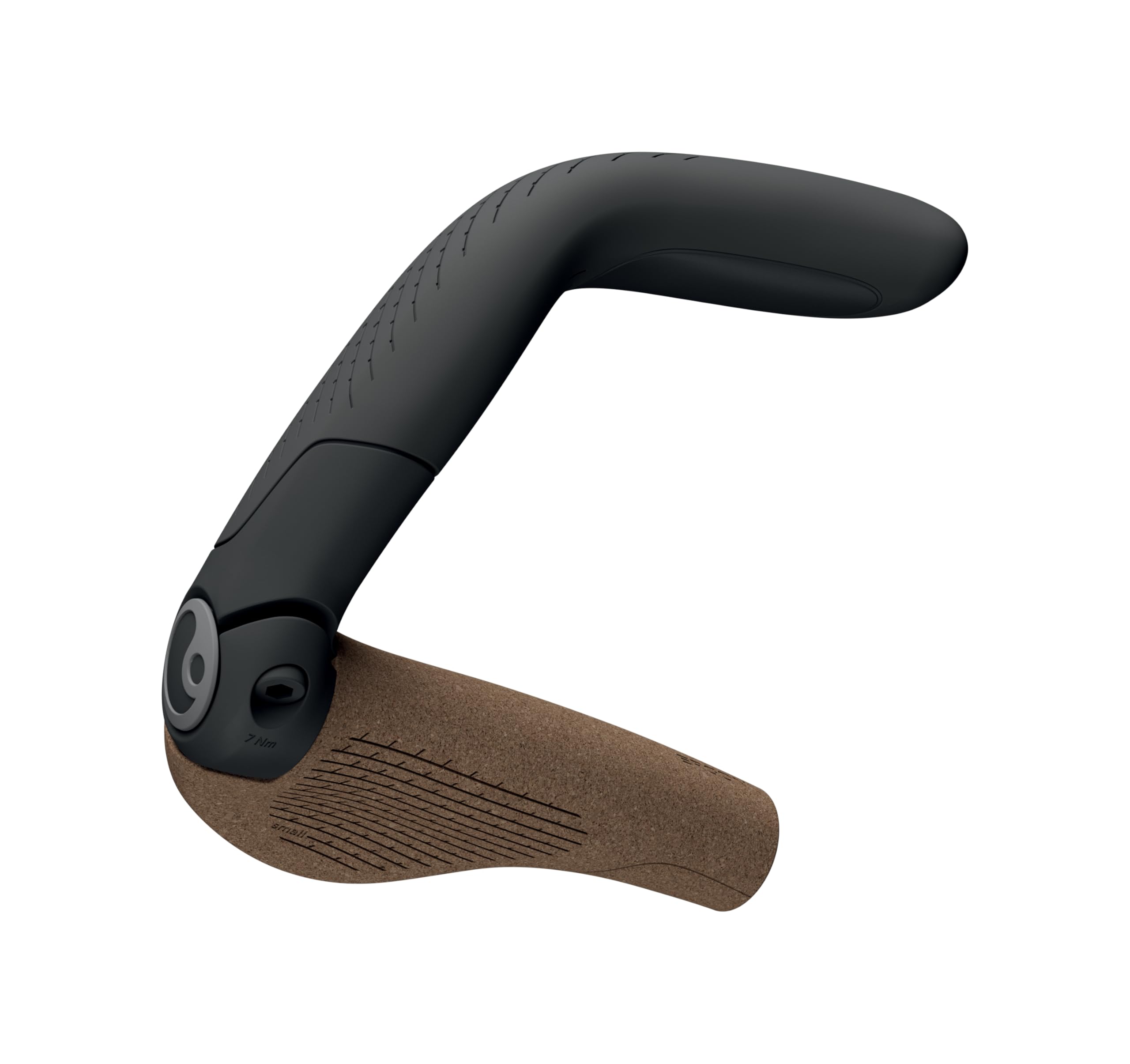 Ergon GP5 EVO Fahrradgriffe mit eingebauten Lenkerenden, Biokork, klein