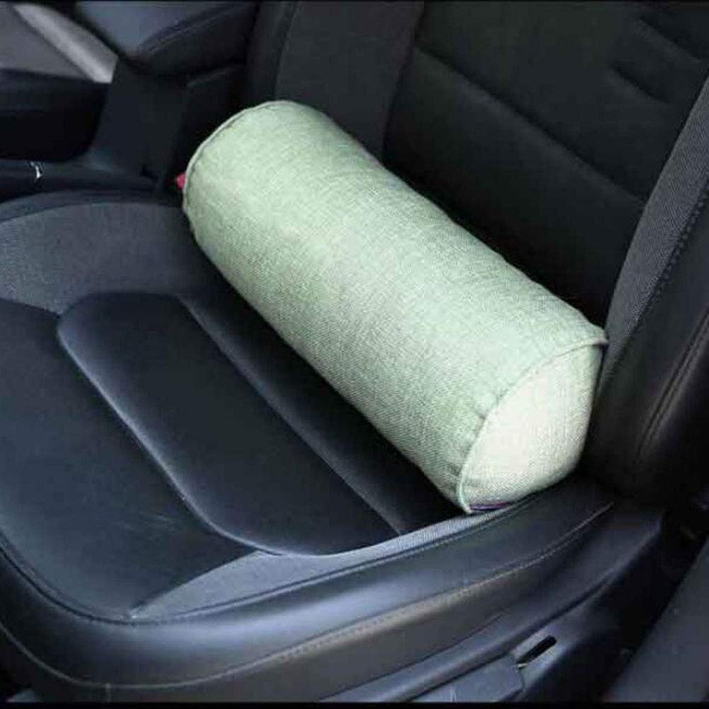 De Lino Color Sólido Caramelo Rollo Cojines Cilíndricos Embarazo Almohada Almohada para Cuello De Casa Rural El Amortiguador del Sofá del Salón De Belleza del Pie Almohadilla,Verde,20 * 100cm